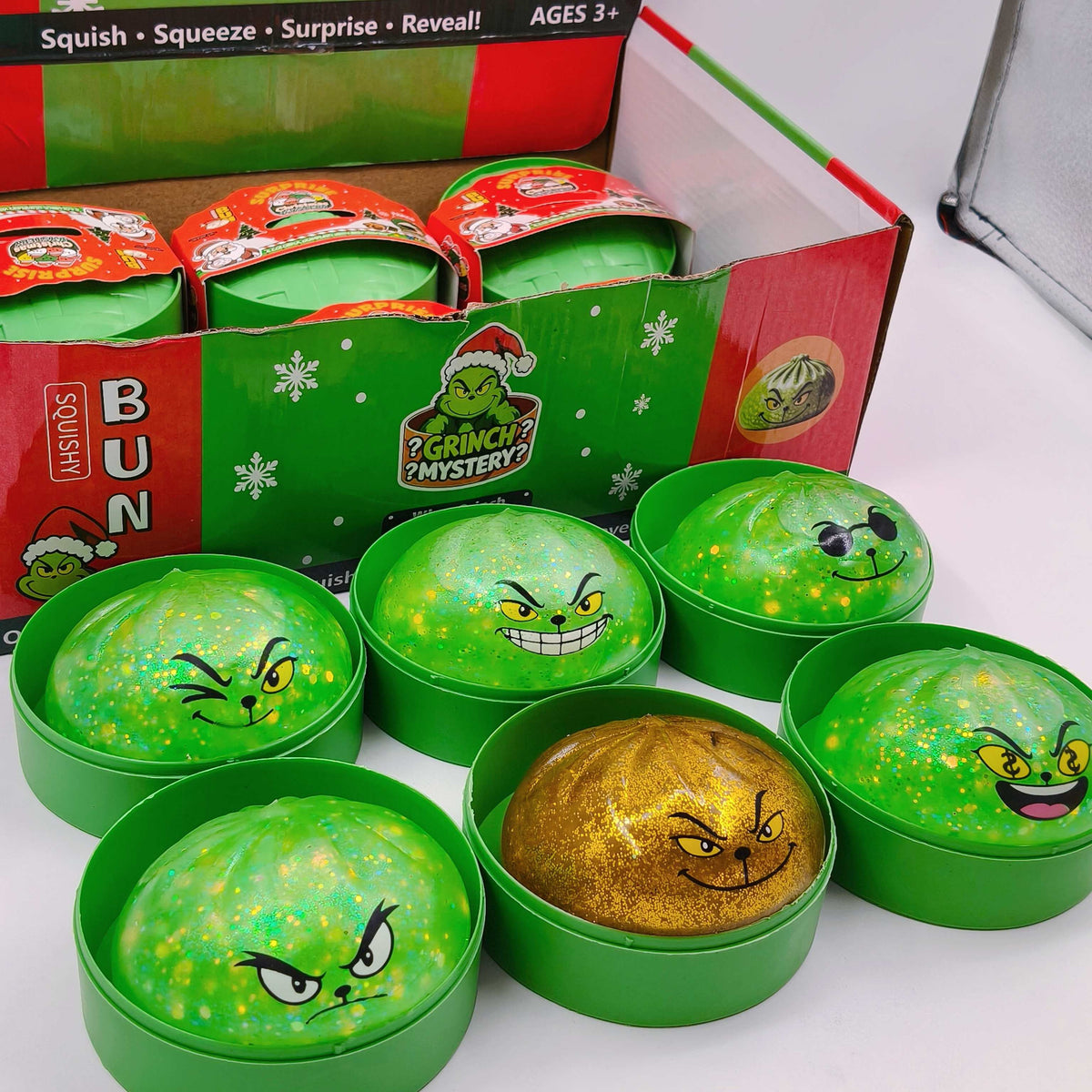 PRE-ORDER – Green Christmas Mischief Mystery Squishy