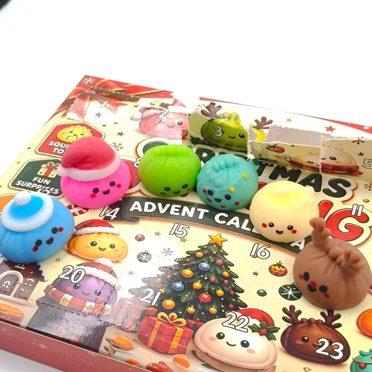 PRE-ORDER – Christmas Dumpling Squishy Advent Calendar (24 Pieces)